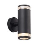 Birk Double Aplique Exterior Black - Nordlux