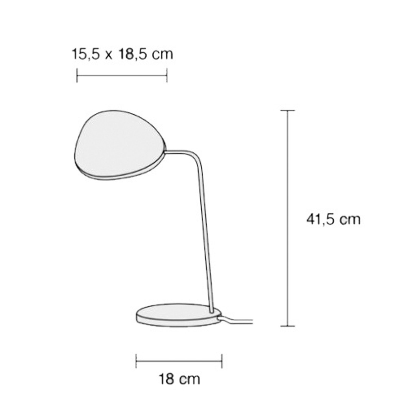 Leaf Bordslampa Grey - Muuto