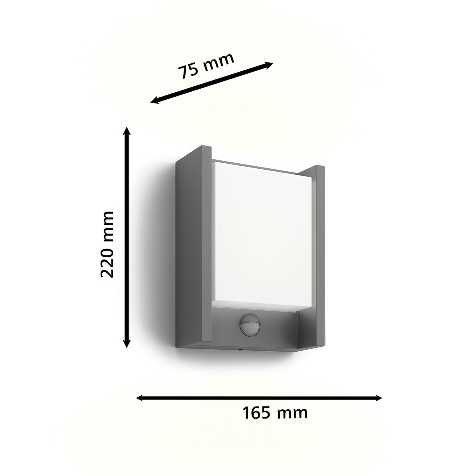 Kinkiet LED Philips Arbour UE, zestaw 2 szt., czujnik, 2700 K