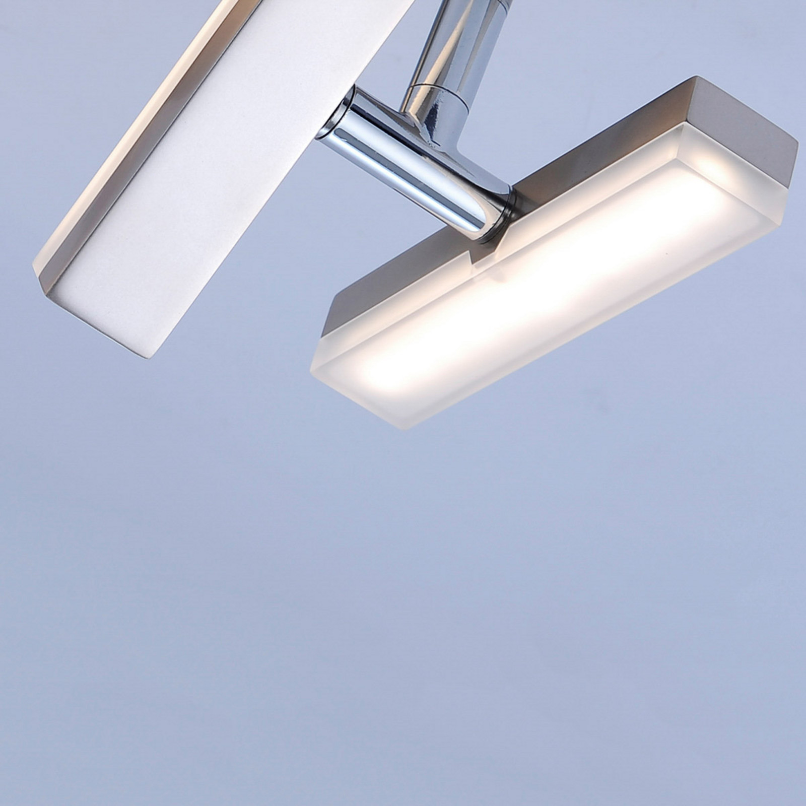 JUST LIGHT. Rico - plafonieră LED cu becuri rotative - Hol - modern - gri oțel alb satinat - Metal
