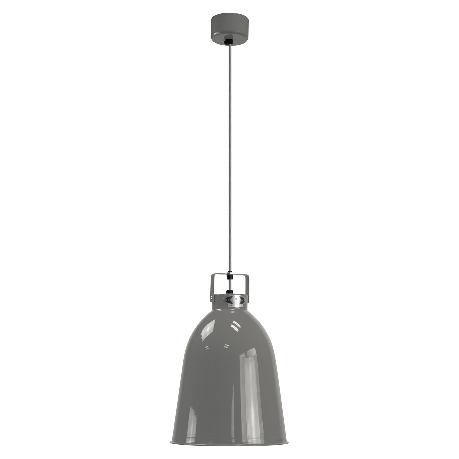 Jieldé Clément C240 hanging lamp glossy grey Ø24cm