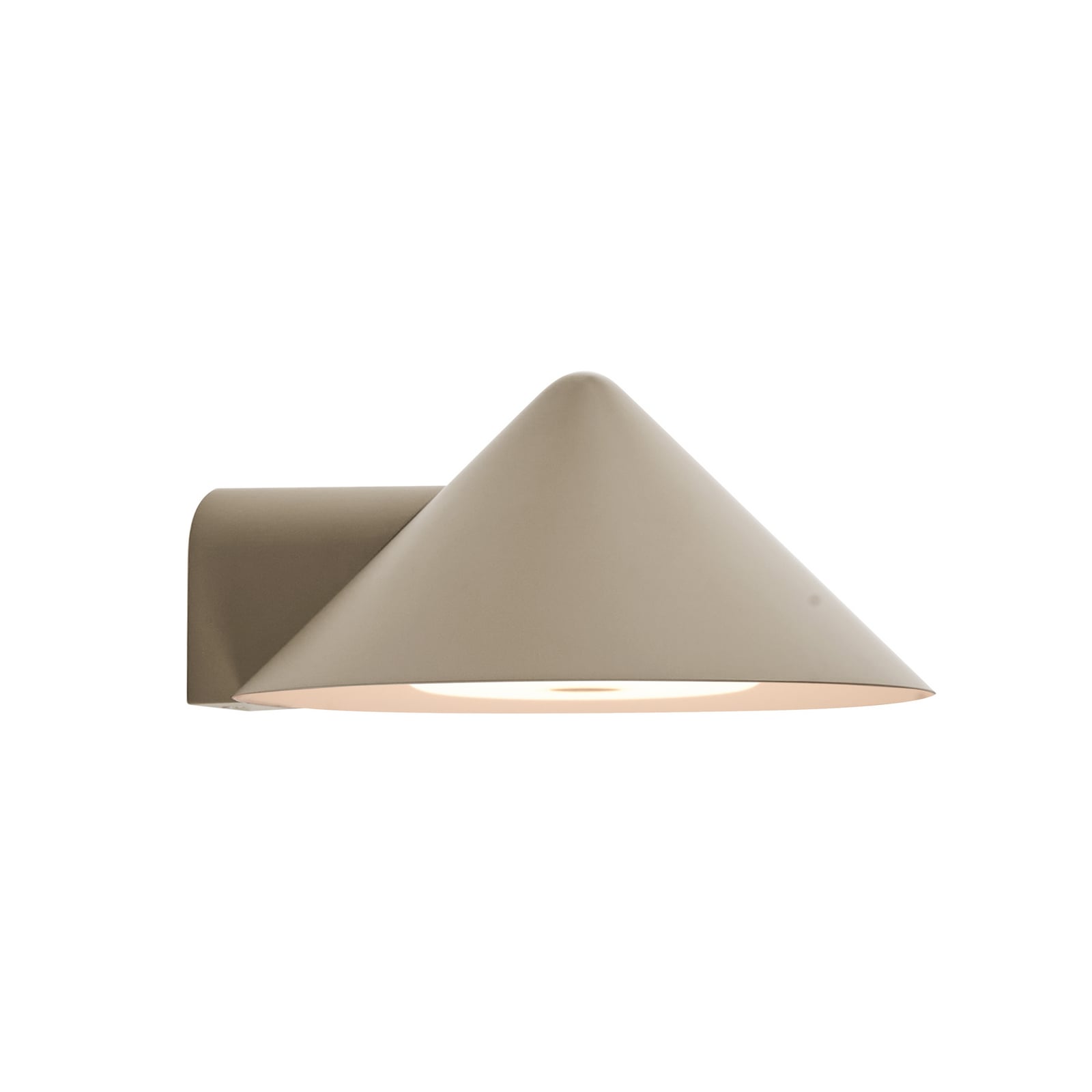 FRANDSEN LED akumulatora sienas lampa „Grasp“, smilšpelēka, platums 15 cm