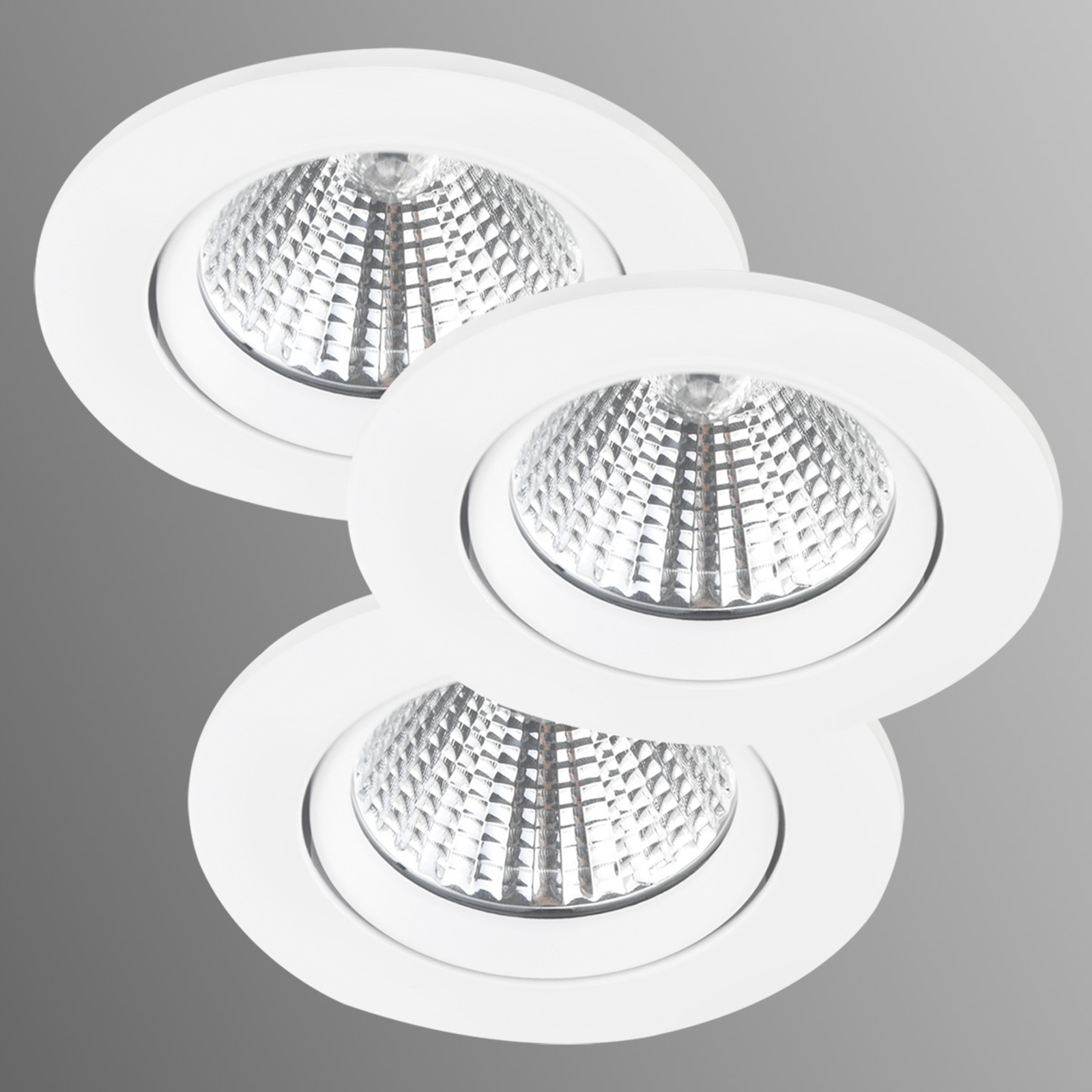 LED plafondinbouwspot Freemont 2.700K per 3, wit