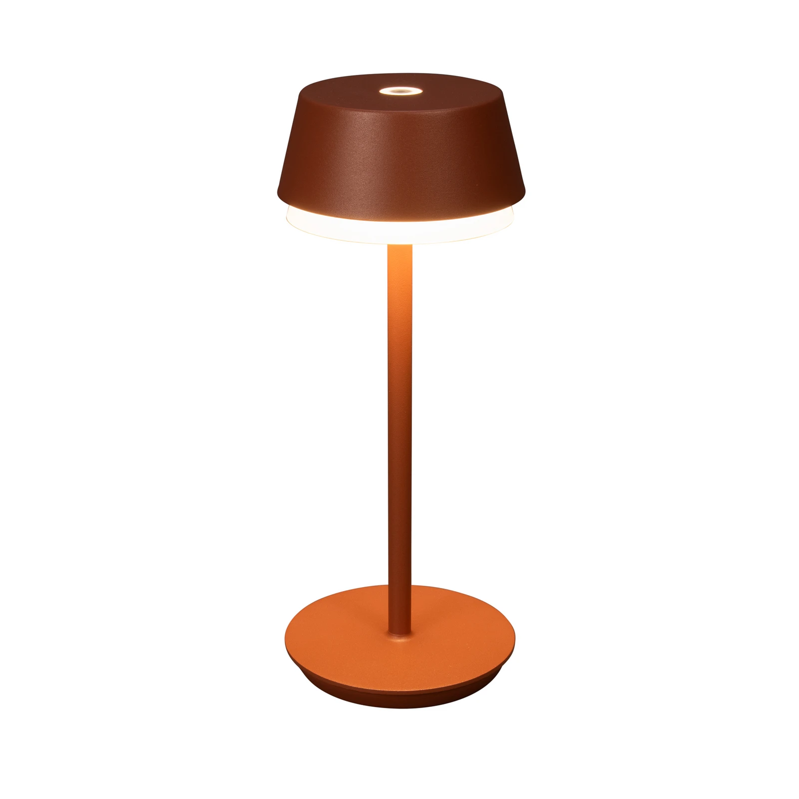 LED-bordlampe Lyon, terrakotta, IP54, dimmer, CCT, RGB