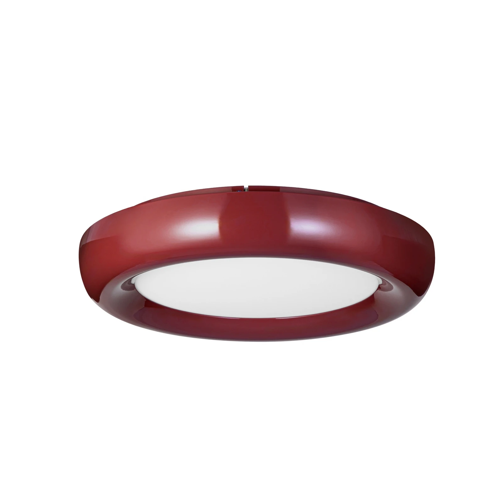 Lindby LED-laelamp Lennox, punane, 3-astmeline hämardus, Ø 43 cm