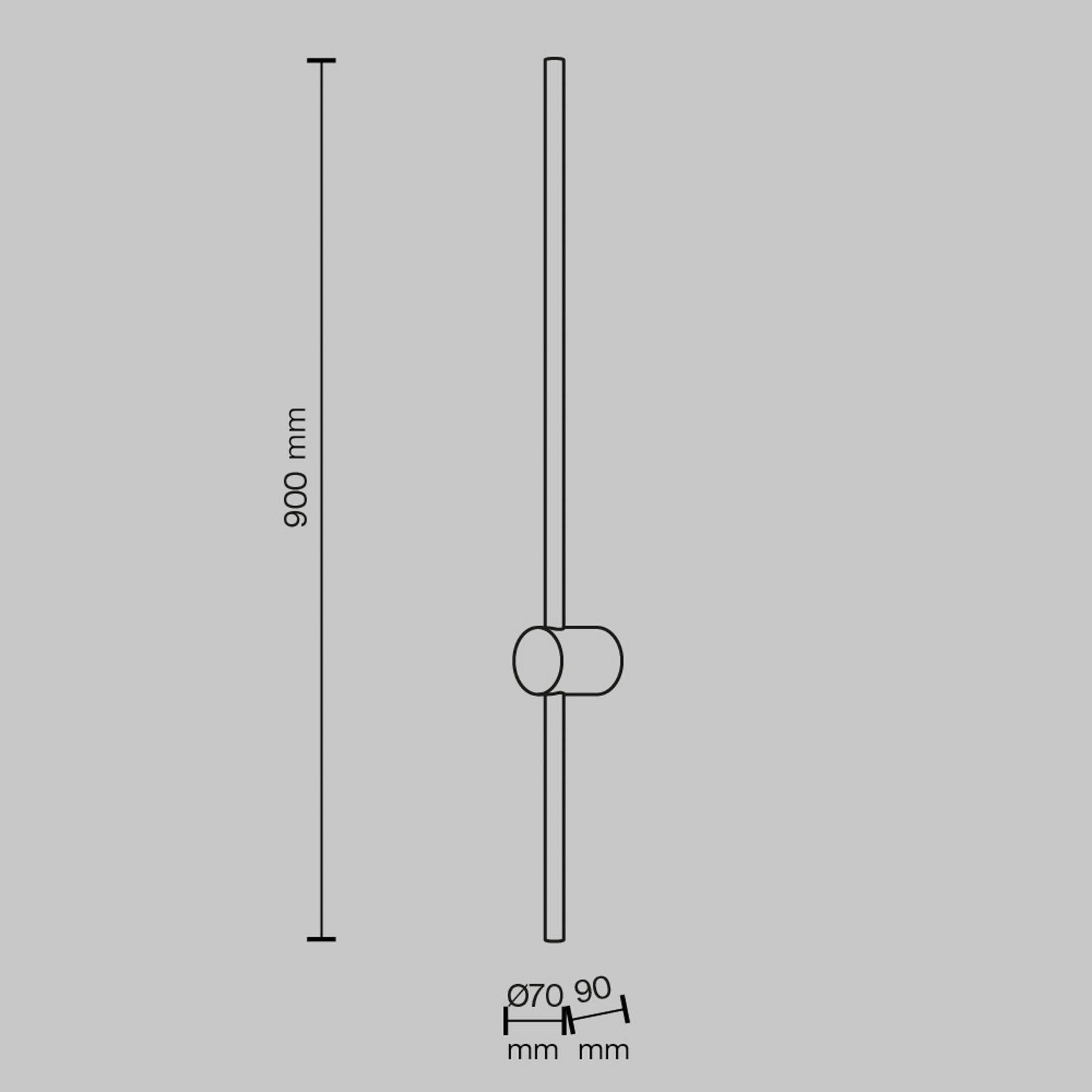 Maytoni Aplic LED Light stick, alamă, înălțime 90 cm