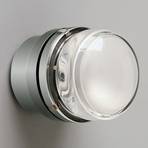 Oluce Fresnel - Applique con lente in vetro IP44 cromo