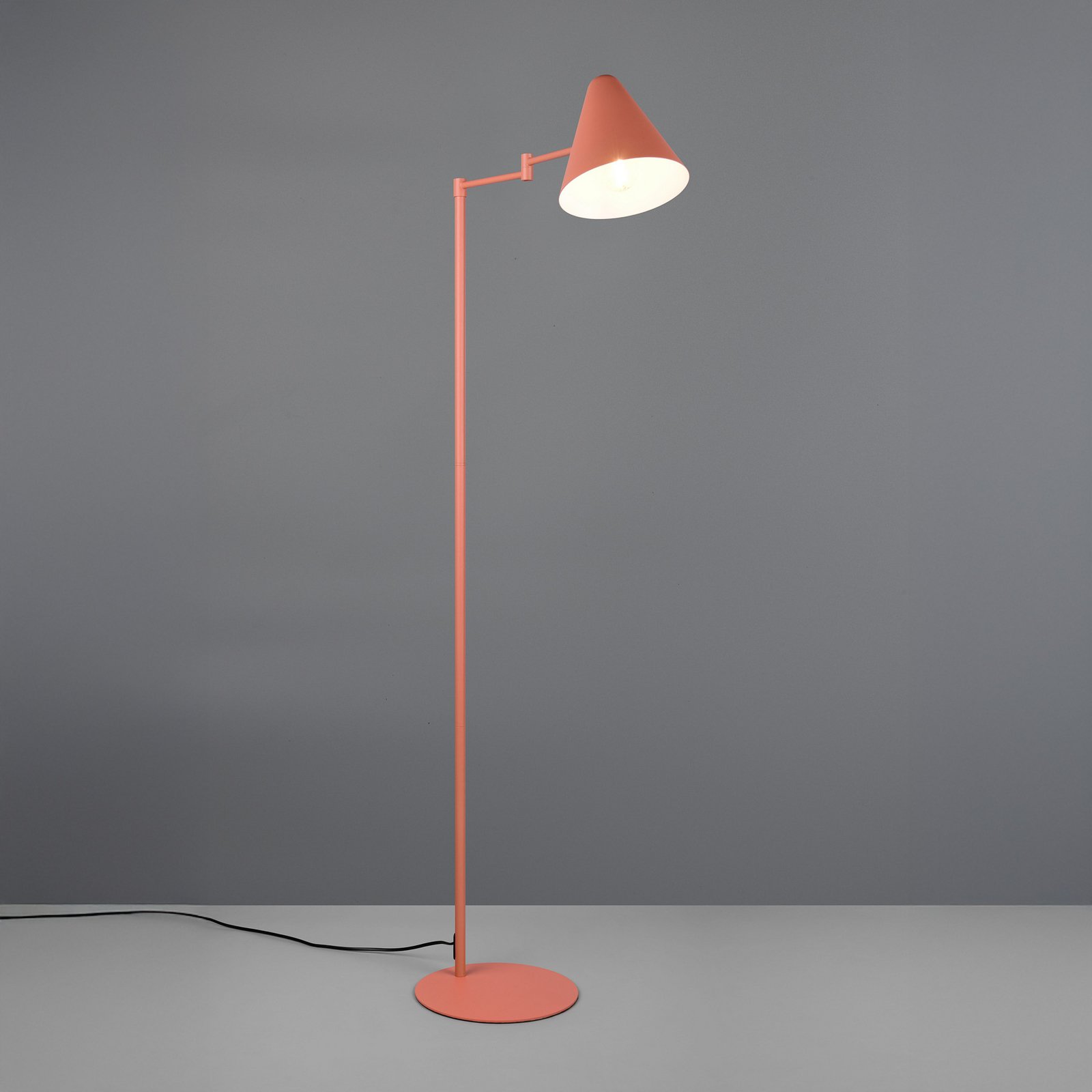 Vloerlamp Cosima, abrikoos, hoogte 126 cm, metaal Vloerlamp Cosima, abrikoos, hoogte 126 cm, metaal
