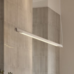 GEJST Radent hengende lampe, hvit, lengde 138 cm, G13 LED