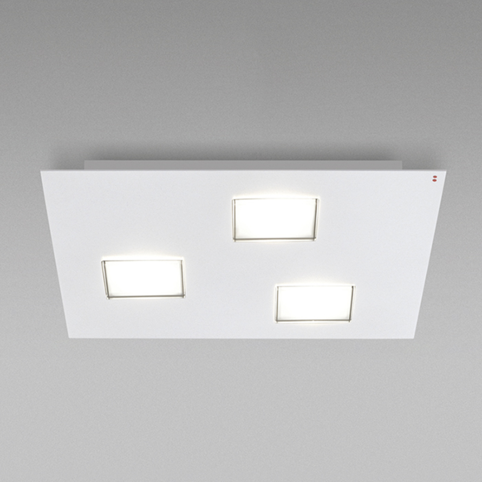 Fabbian Quarter - LED-taklampe 3 lyskilder, hvit
