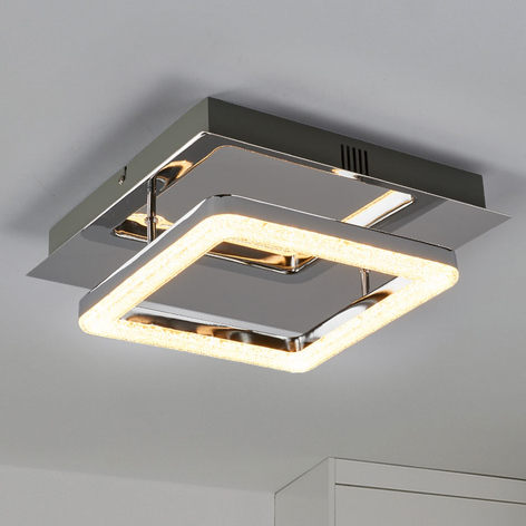 Lindby Charleen plafonnier LED, chromé