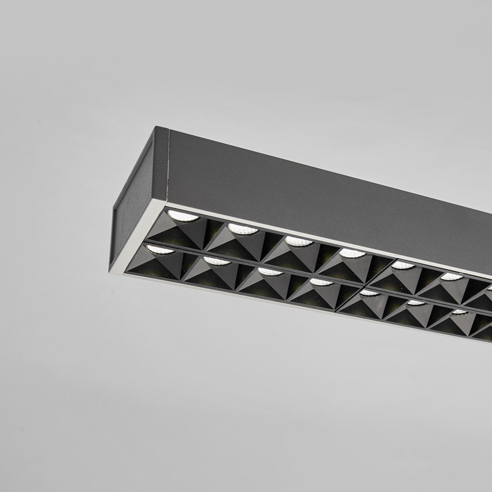 Lámpara colgante LED Jolinda para oficina, plata Lampara.es