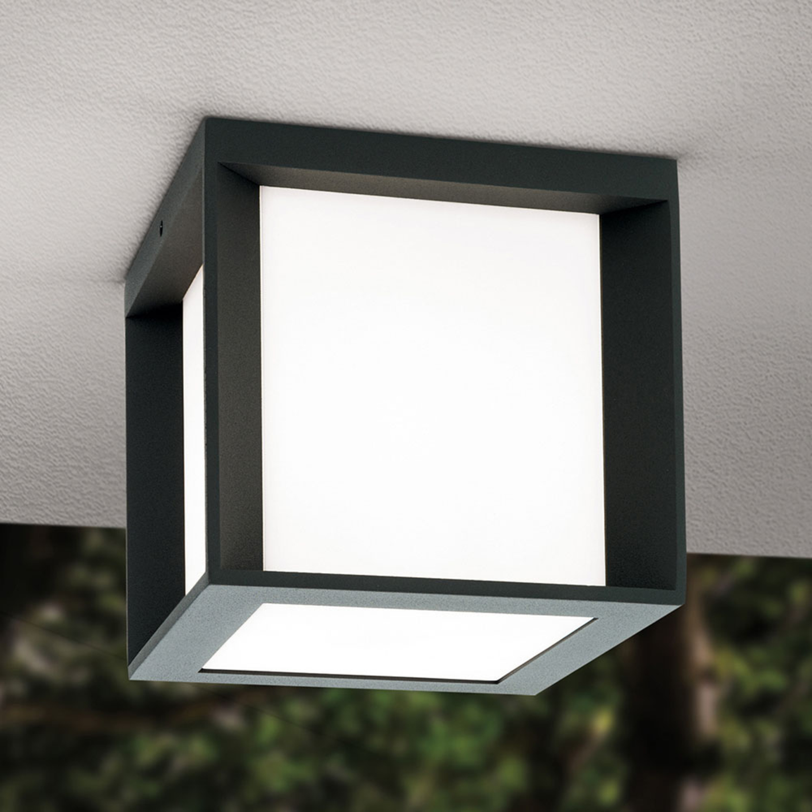 Henry outdoor wall light, 16x16x16 cm, anthracite