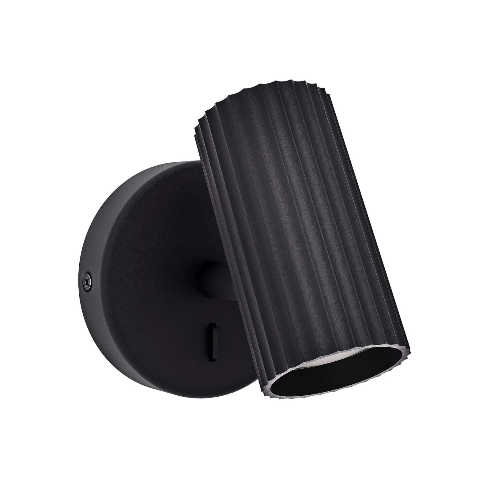 Wandstrahler Portillo, schwarz, Höhe 11 cm, Metall, GU10