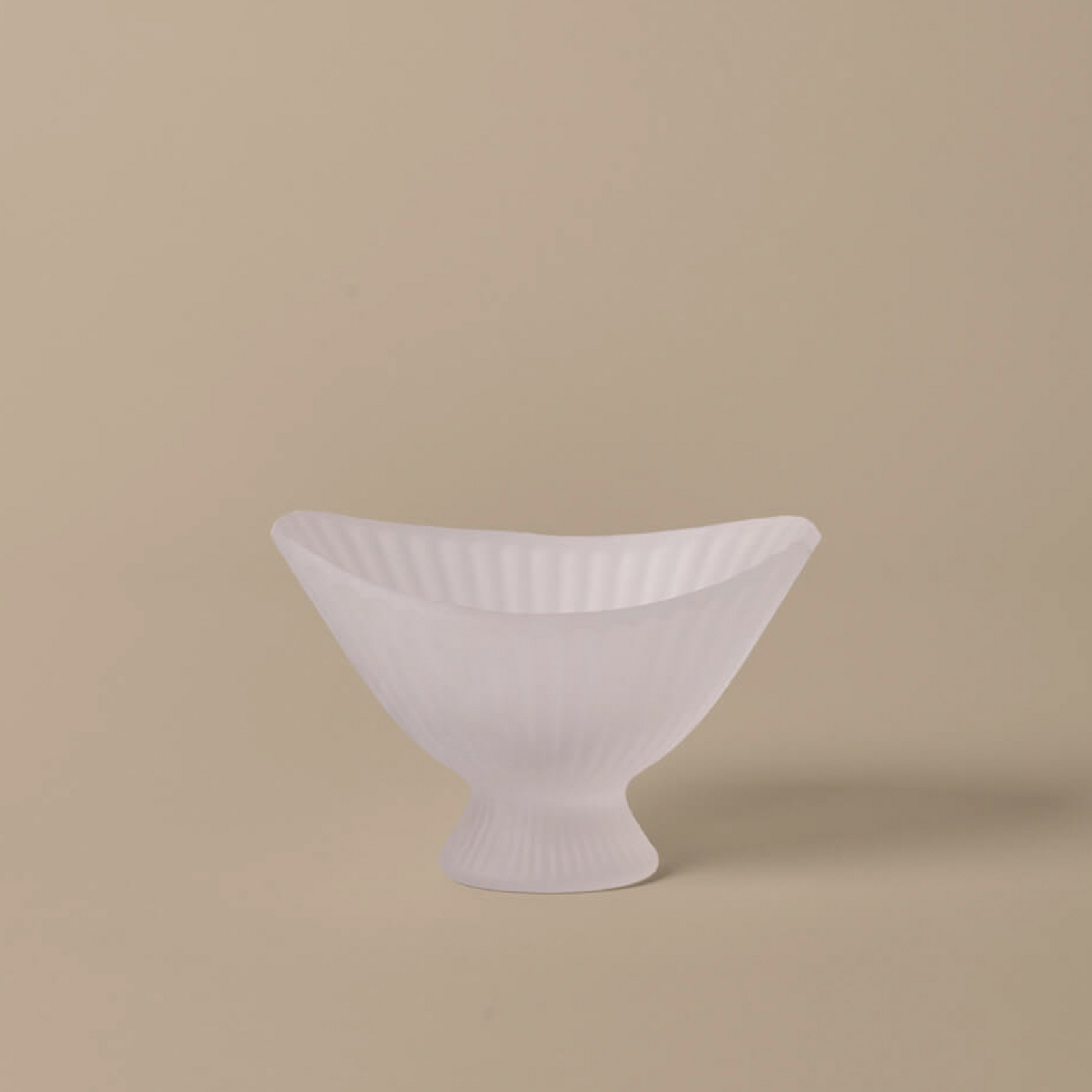 FOUNTAIN Bowl, height 13 cm, frosted glass - LIVING