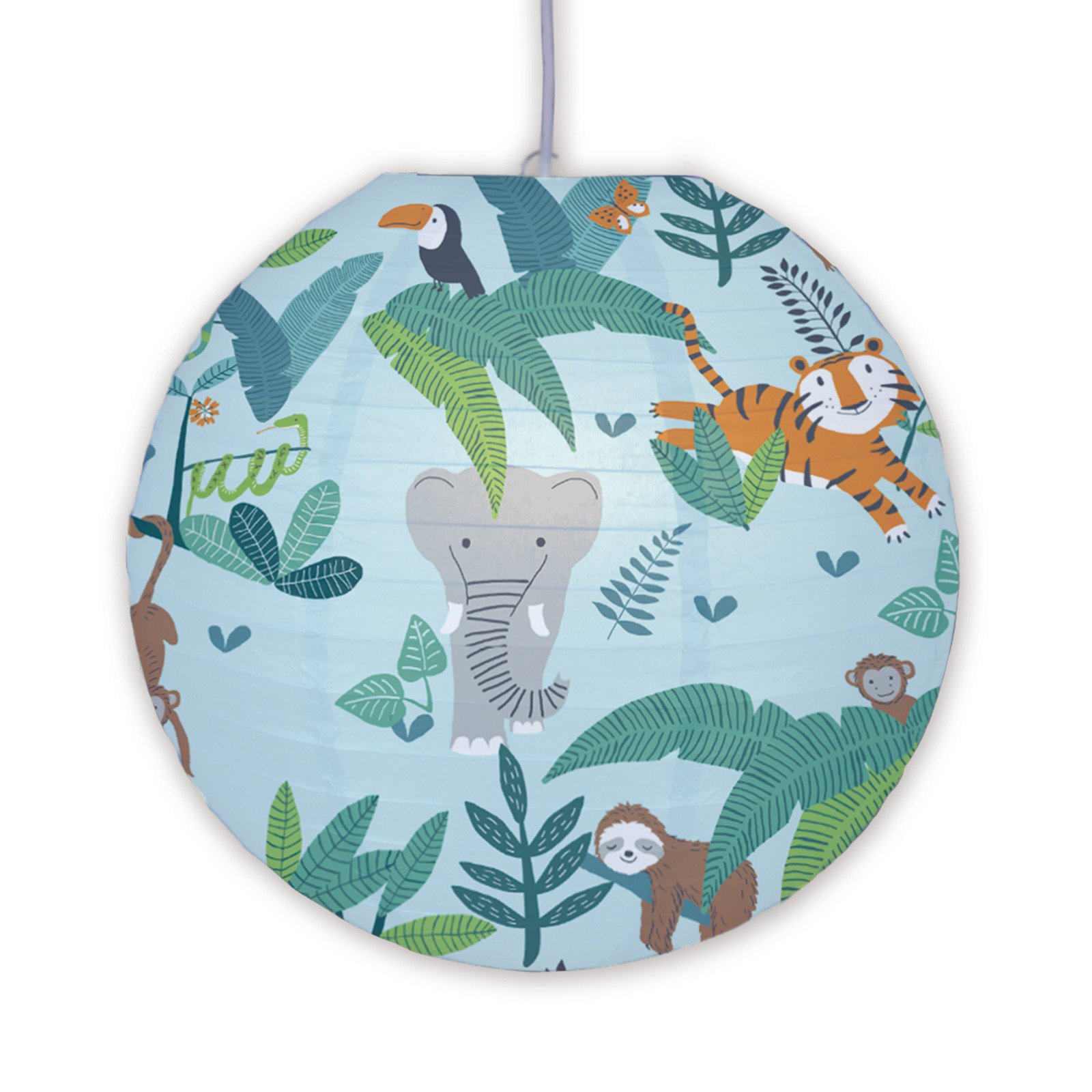 4117002 hanging light jungle animals motif