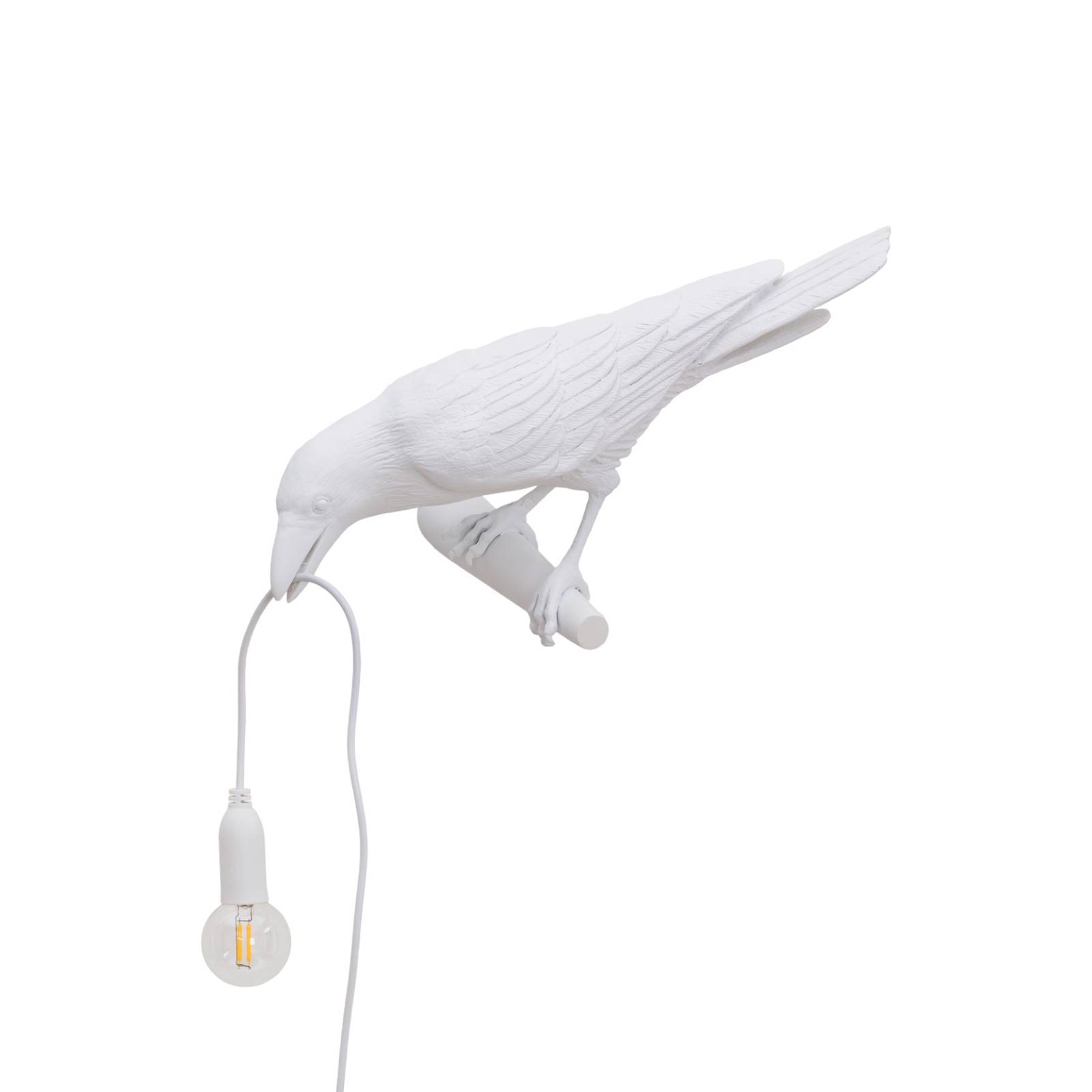 Image of Applique déco LED Bird Lamp, vue gauche, blanche 8008215147345