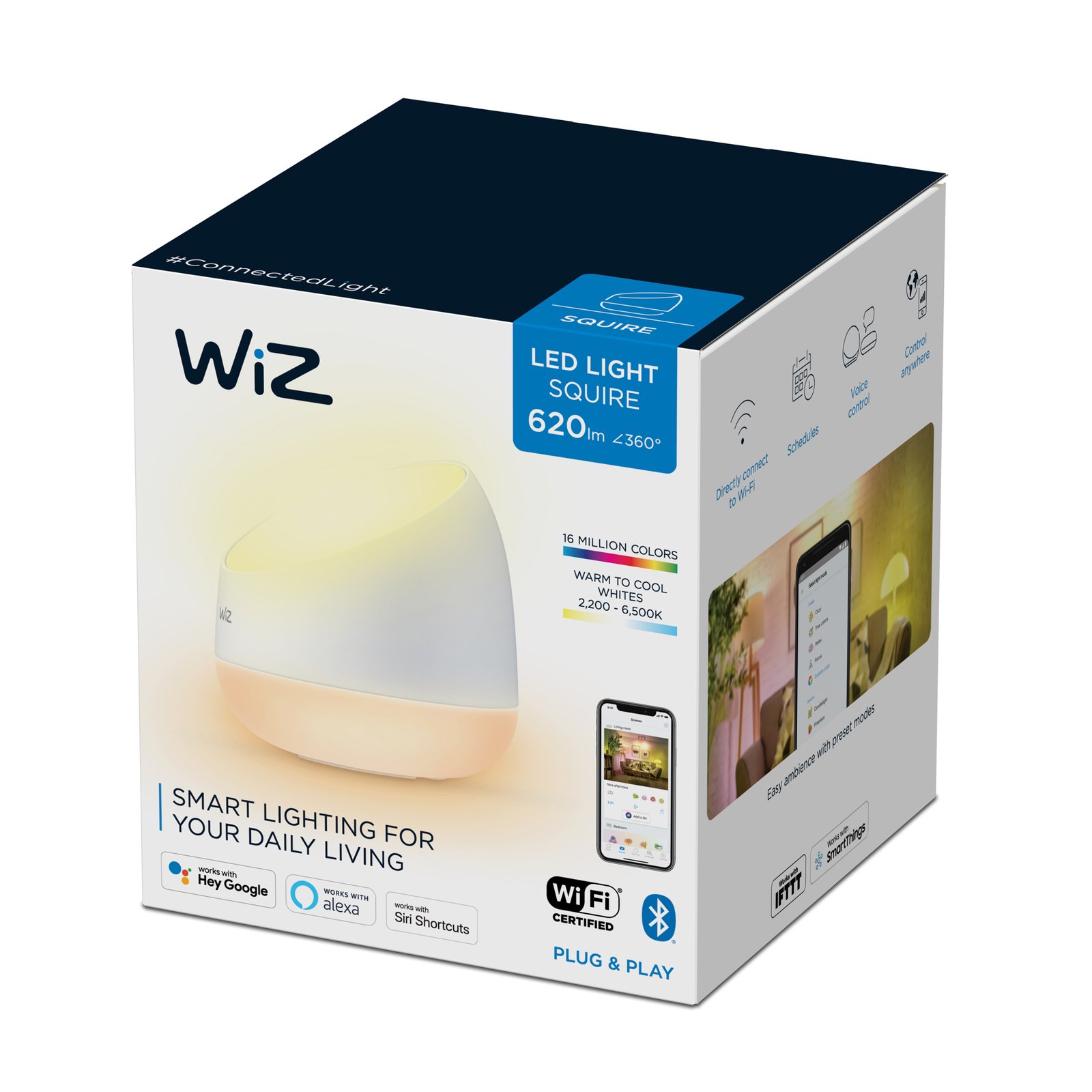 SquirePrijenosni Stolna lampa RGB Bijela - WiZ