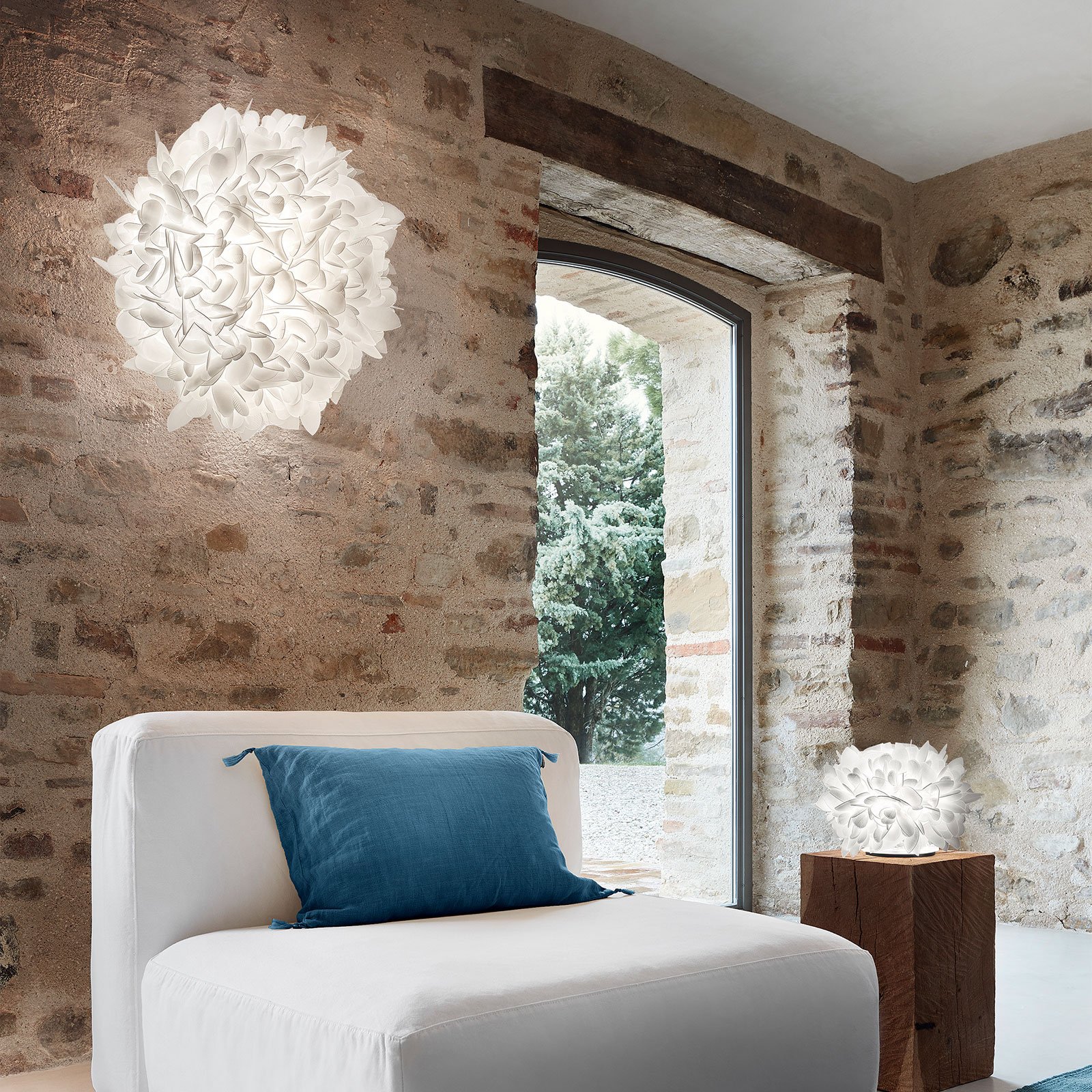 Veli Foliage Medium Wandleuchte, weiß Ø 75 cm - Slamp
