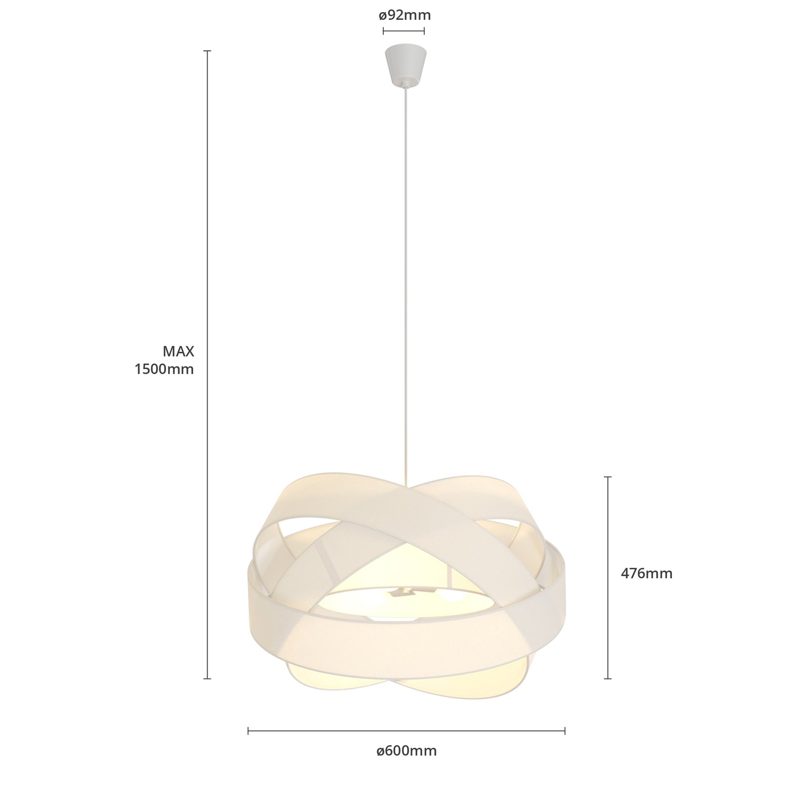 Simaria Taklampa White - Lindby