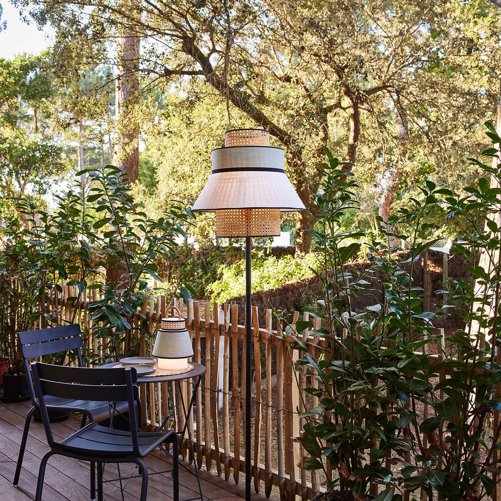 Singapour Außen-Stehleuchte, sand/algae - MARKET SET Singapour Außen-Stehleuchte, sand/algae - MARKET SET