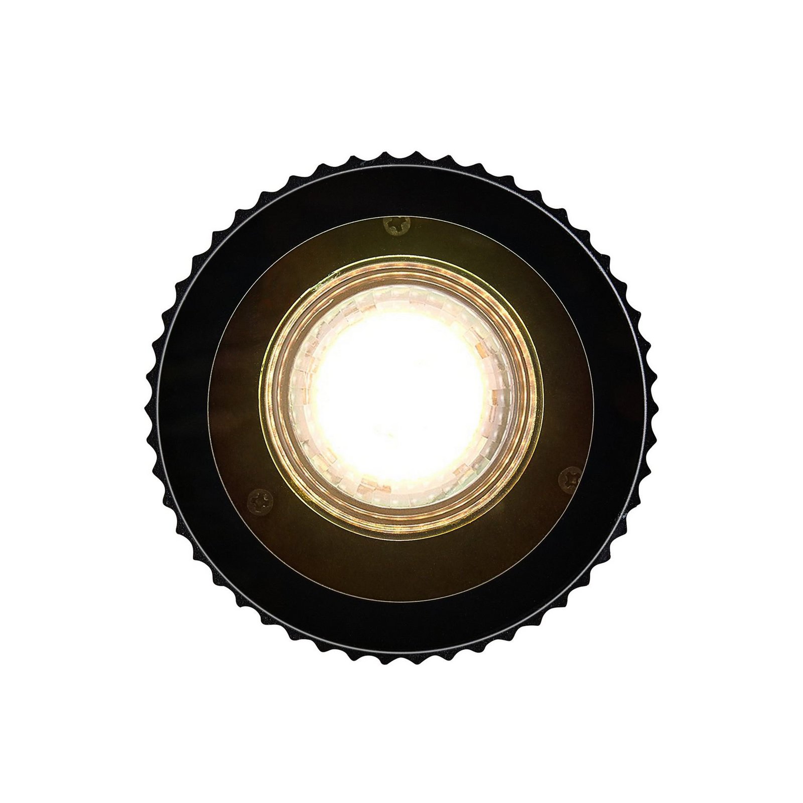 Kyklop Ripple ceiling light, black, aluminium, GU10