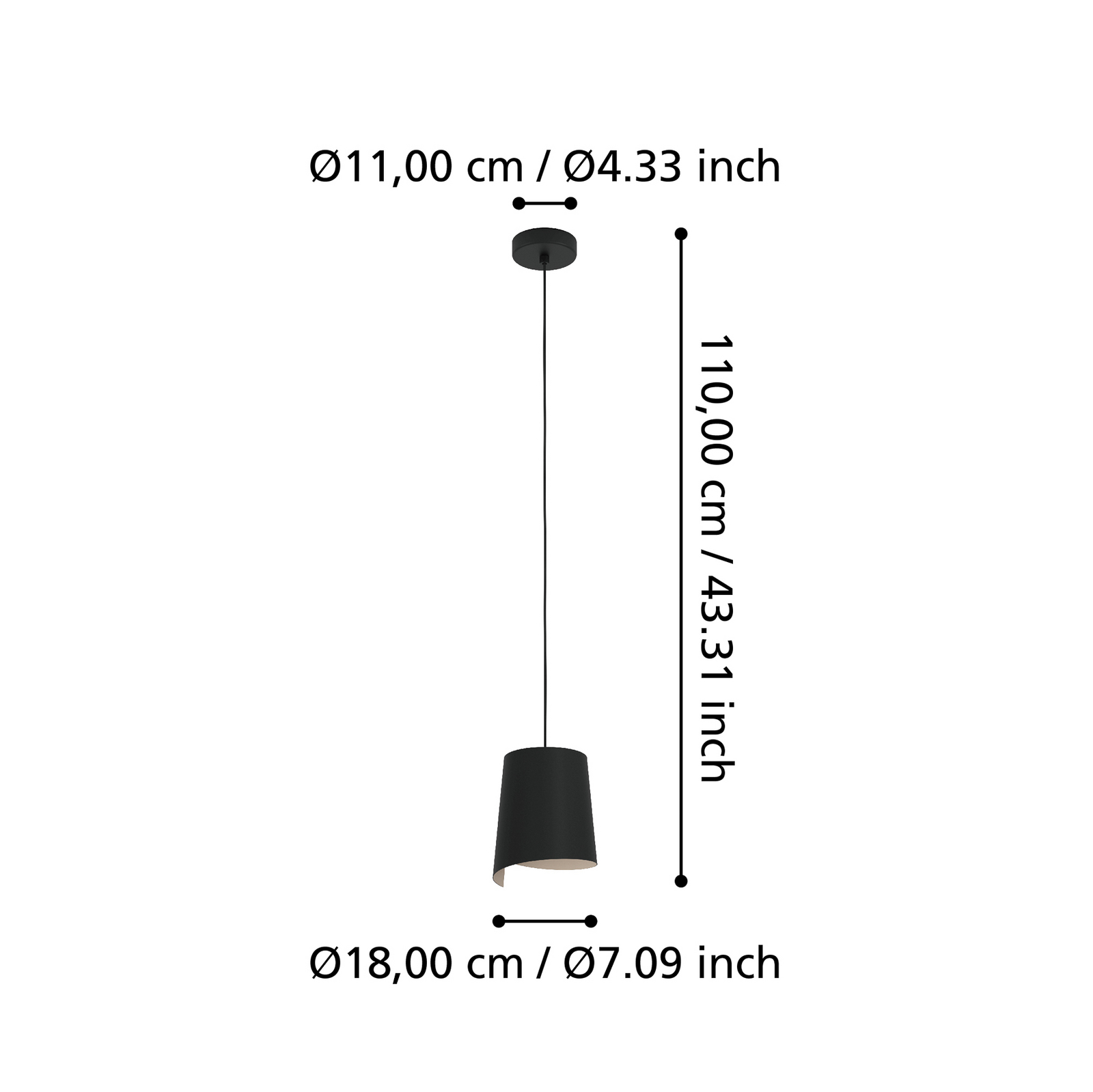 Висяща лампа Боливия, черен/пясъчен цвят, 1 лампа Висяща лампа Боливия, черен/пясъчен цвят, 1 лампа