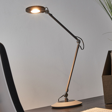 Anthrazitfarbene LED-Tischleuchte Roderic