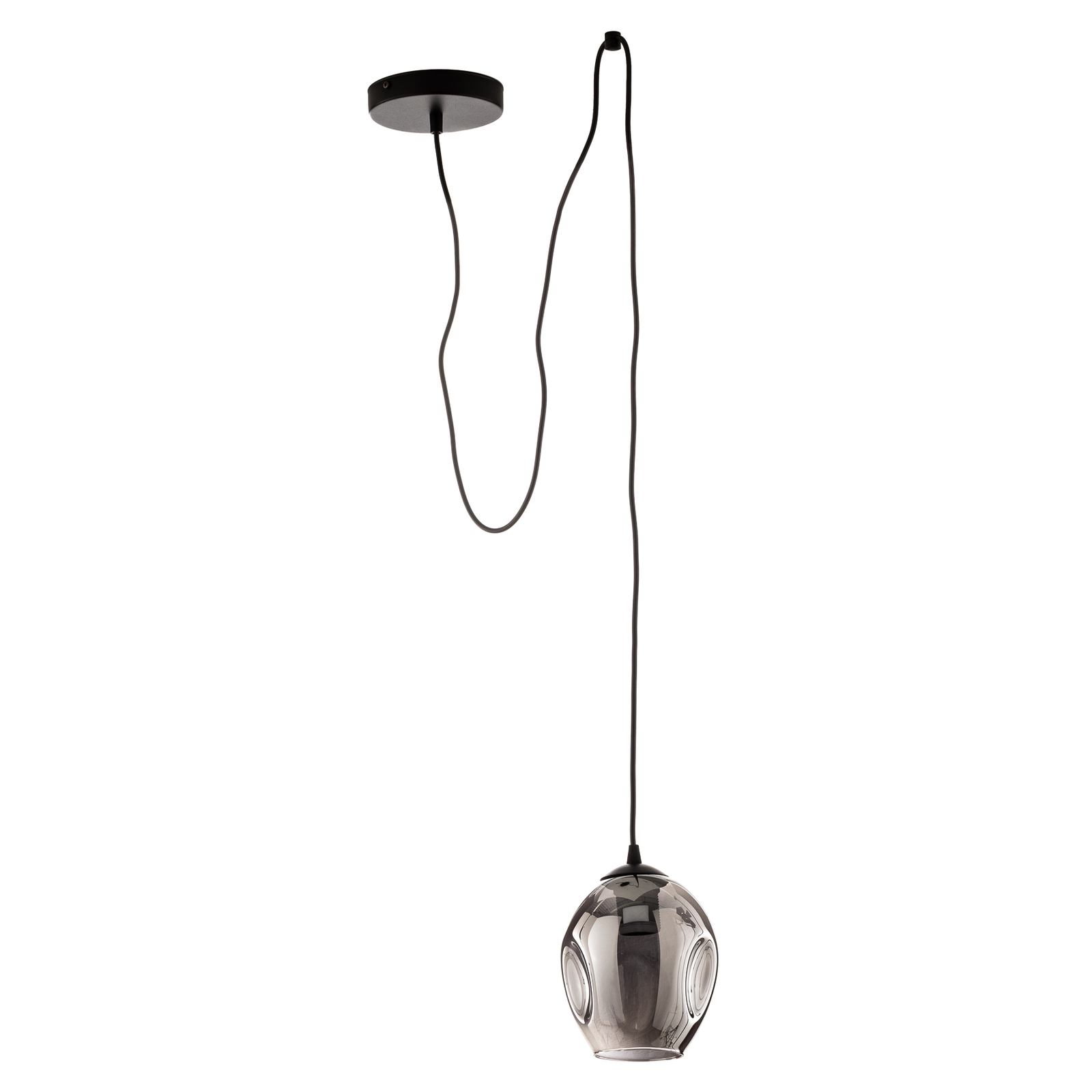 Hanglamp Starla decentraal 1-lamp glas grafiet
