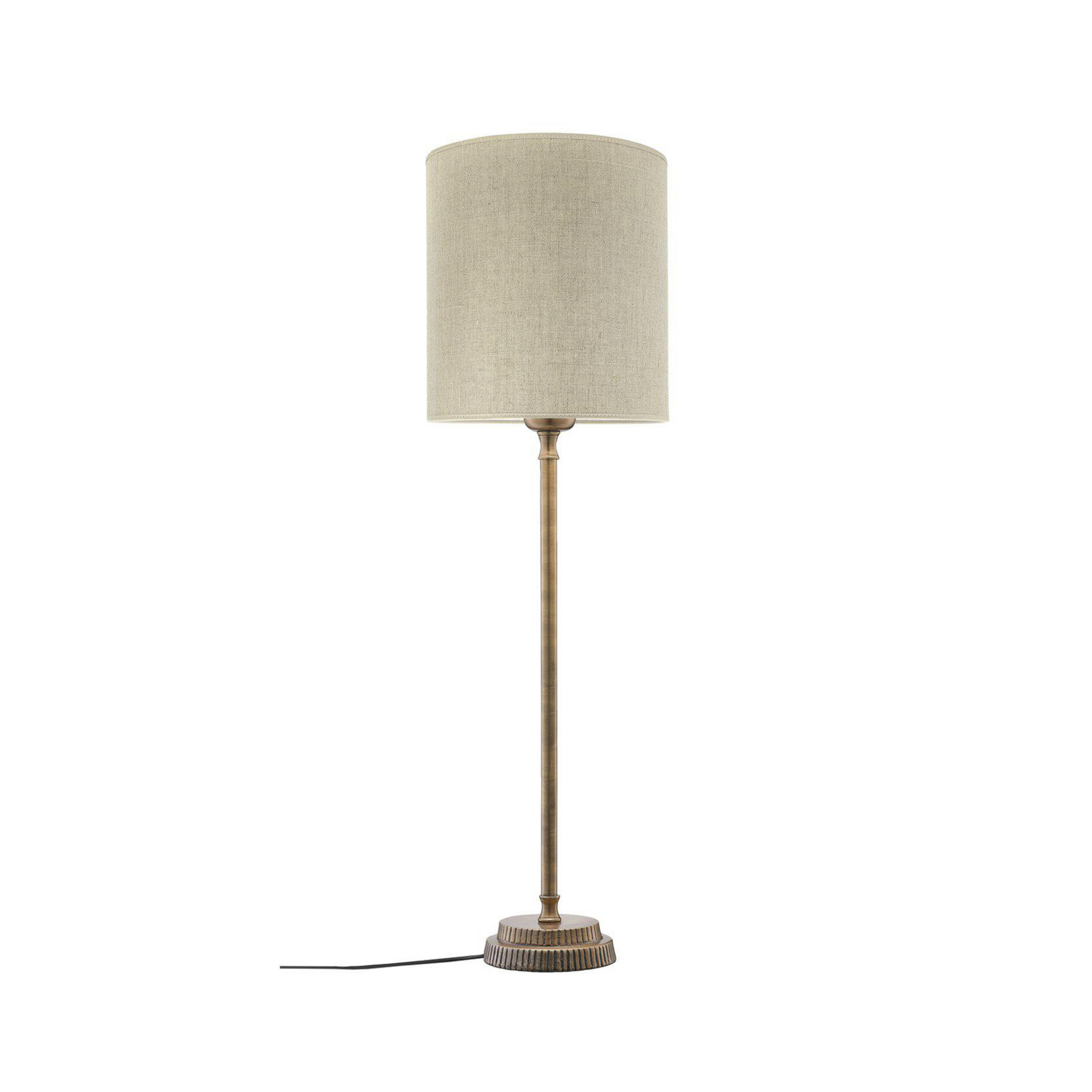 PR Home Lampe de table Kent beige/laiton Abat-jour Celyn Cylindre