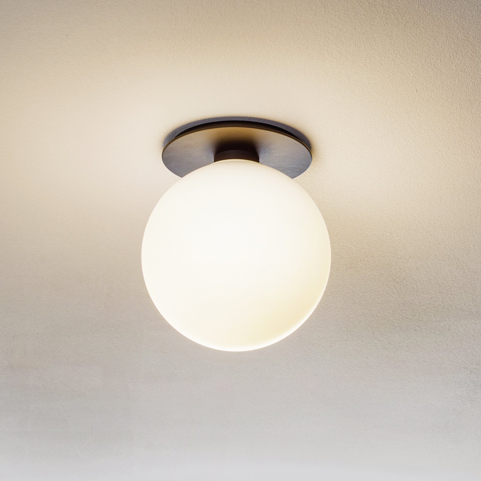 Audo TR Bulb LED ceiling light black/matt opal
