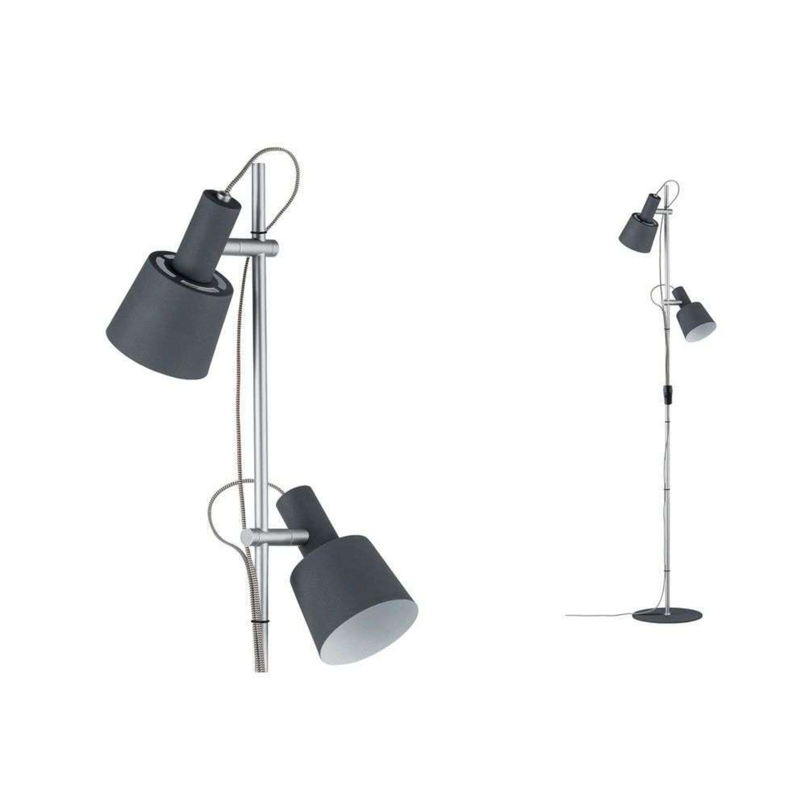 Haldar Floor Lamp Dark Grey/Chrome - Paulmann