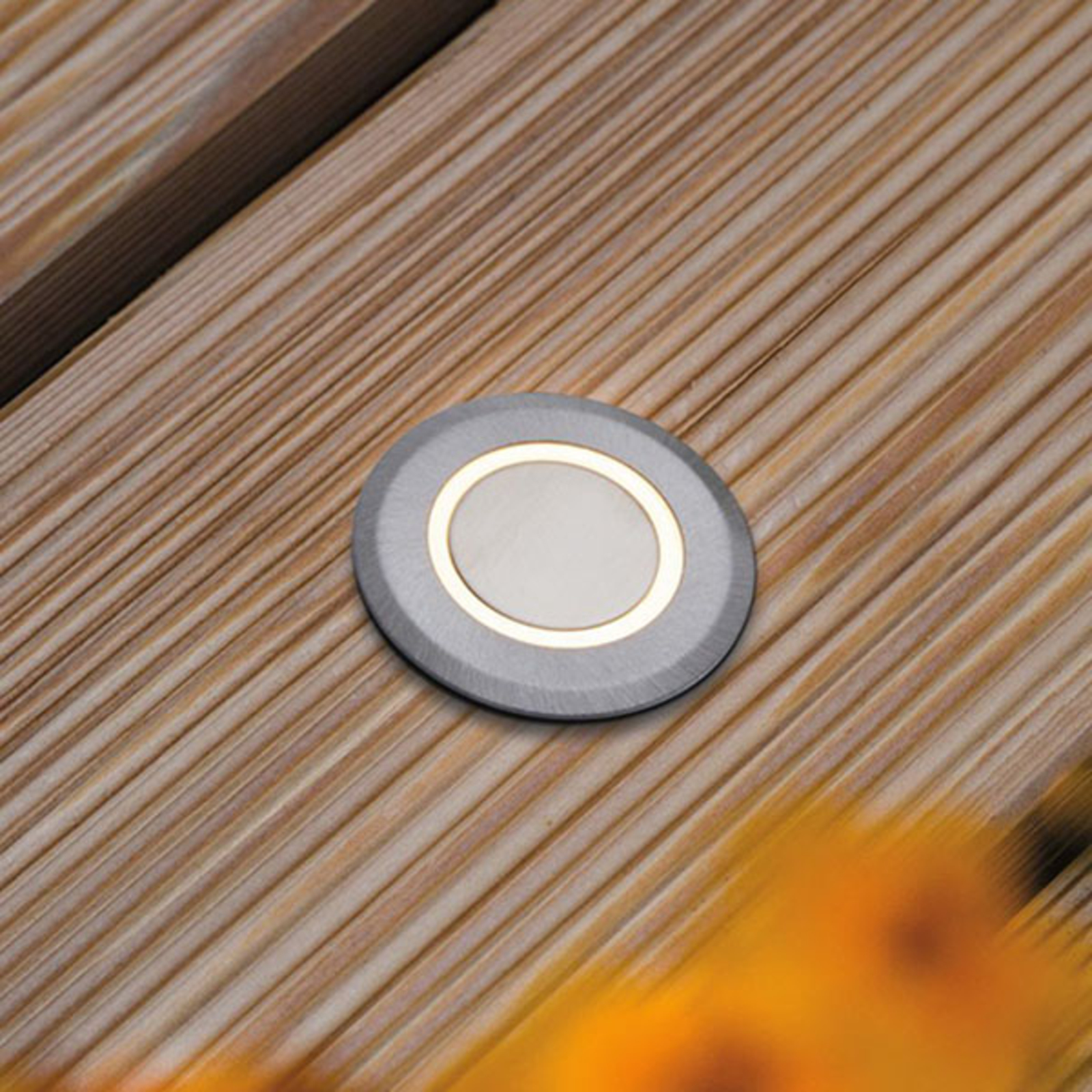 Paulmann House deck light IP65 round ring, stainless steel, plastic, 2 W, energy efficiency: A+