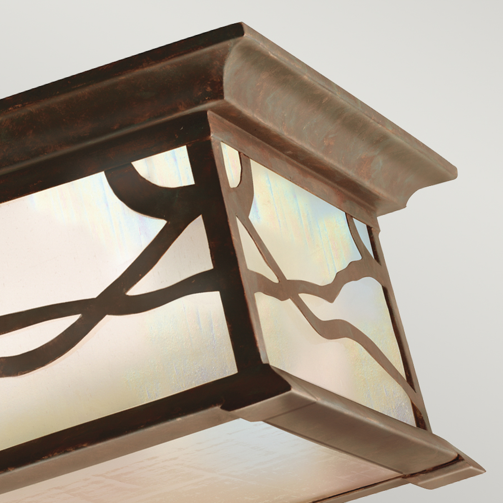 Morris outdoor ceiling light, copper
