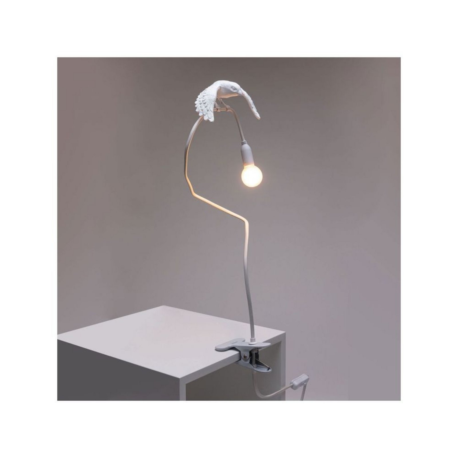 Sparrow Taking Off Lampă cu Clips White - Seletti