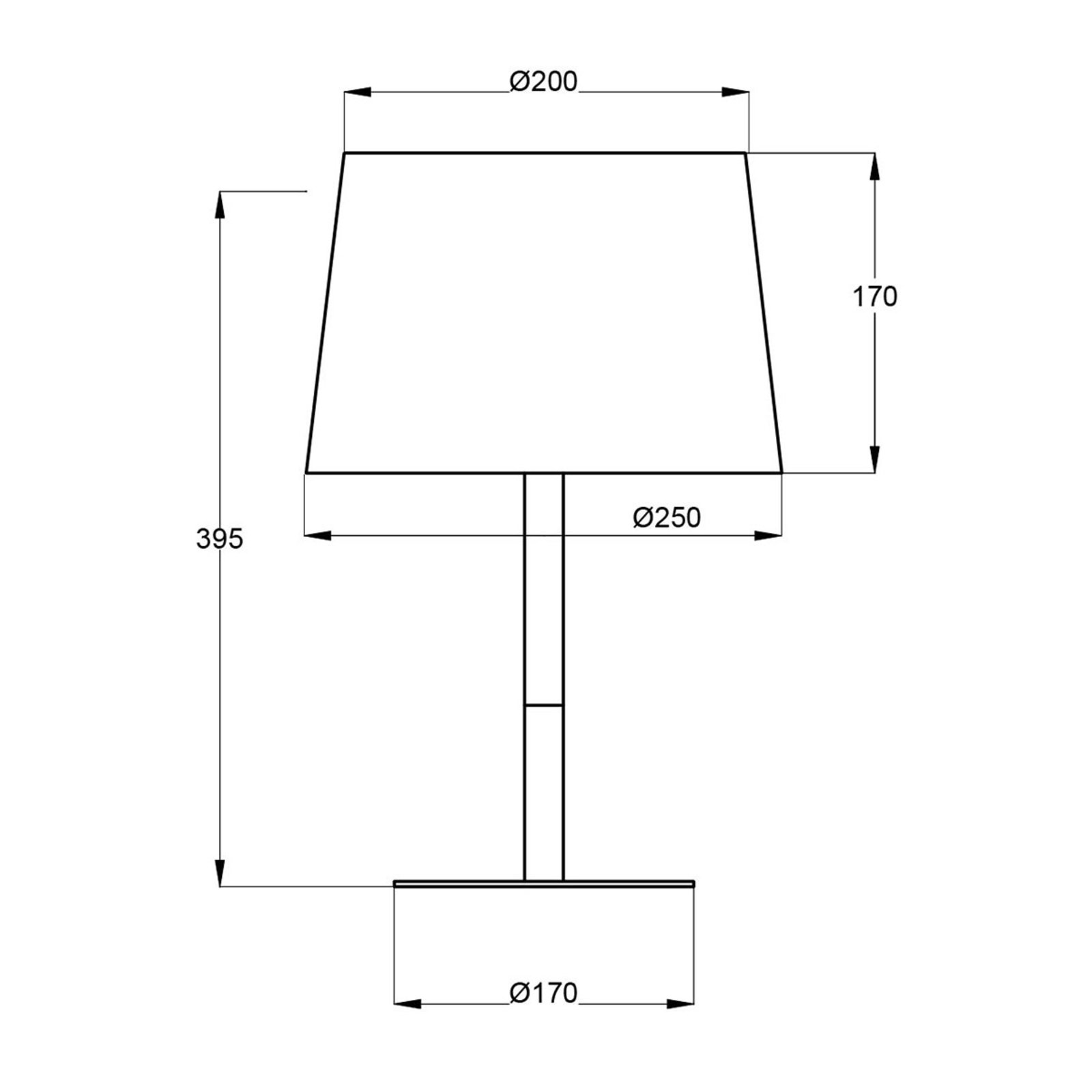 Lampe à poser Mikado LT avec abat-jour en tissu