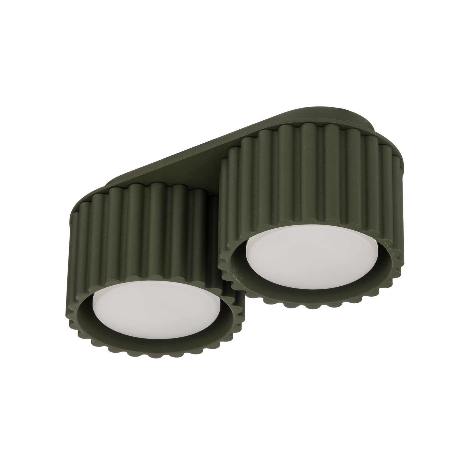 Deckenleuchte Aura 2, olivgrün, 2-flg., Länge 21 cm, GX53 Deckenleuchte Aura 2, olivgrün, 2-flg., Länge 21 cm, GX53
