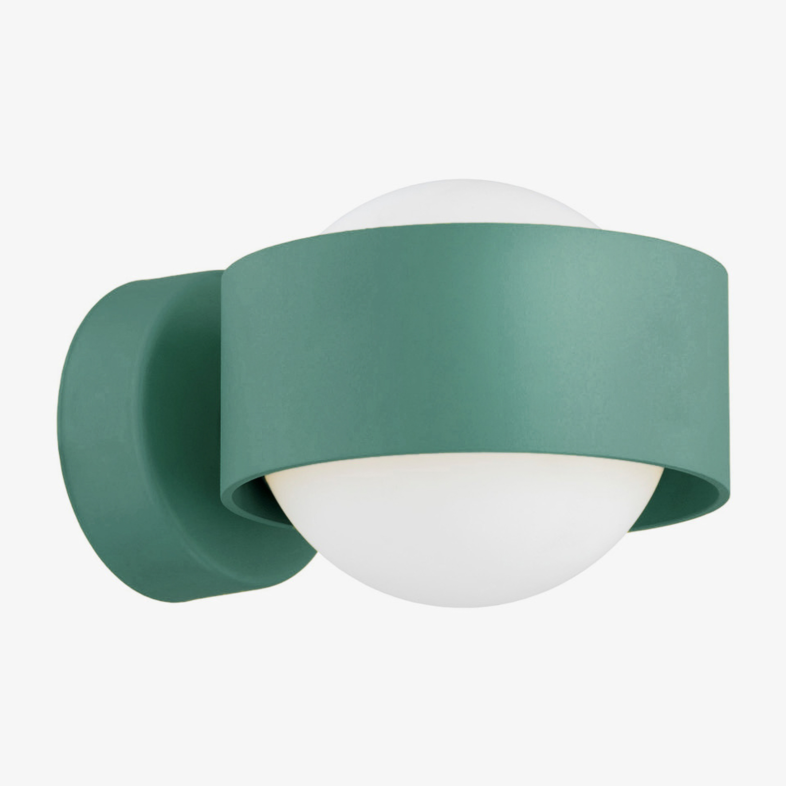 Mado wall light made of glass and steel, green