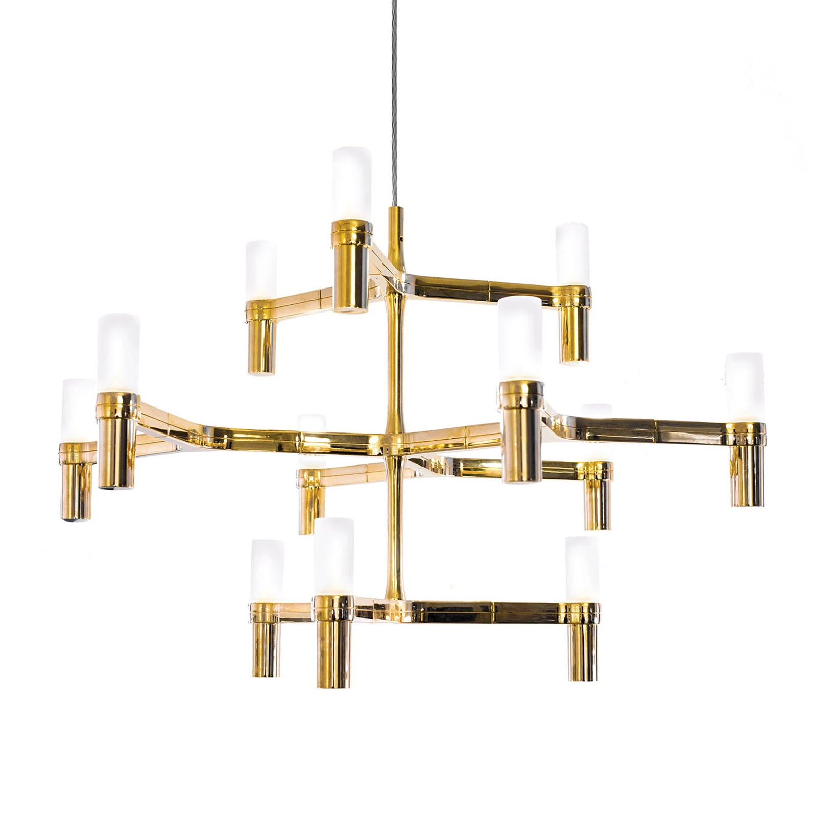 Nemo Crown Minor viseća lampa 12 žarulja pozlaćena