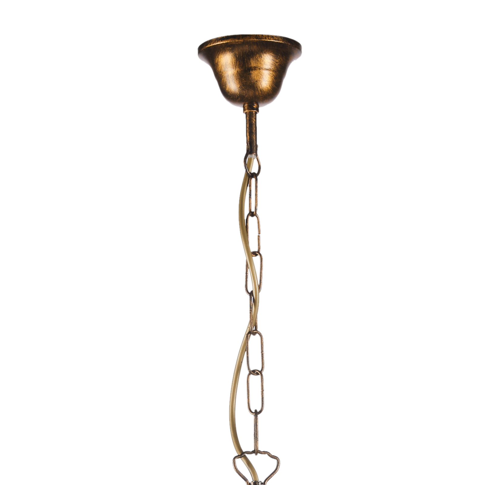 Kronleuchter Delia, bronzefarben, 3-flammig, Ø 60 cm