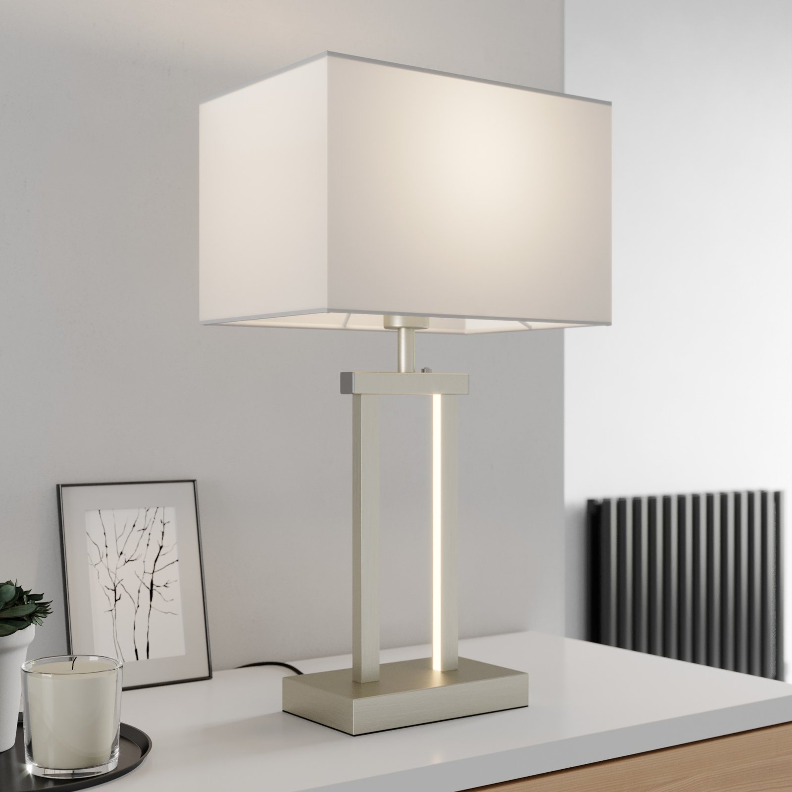 Sigurd Pöytävalaisin White/Nickel - Lindby