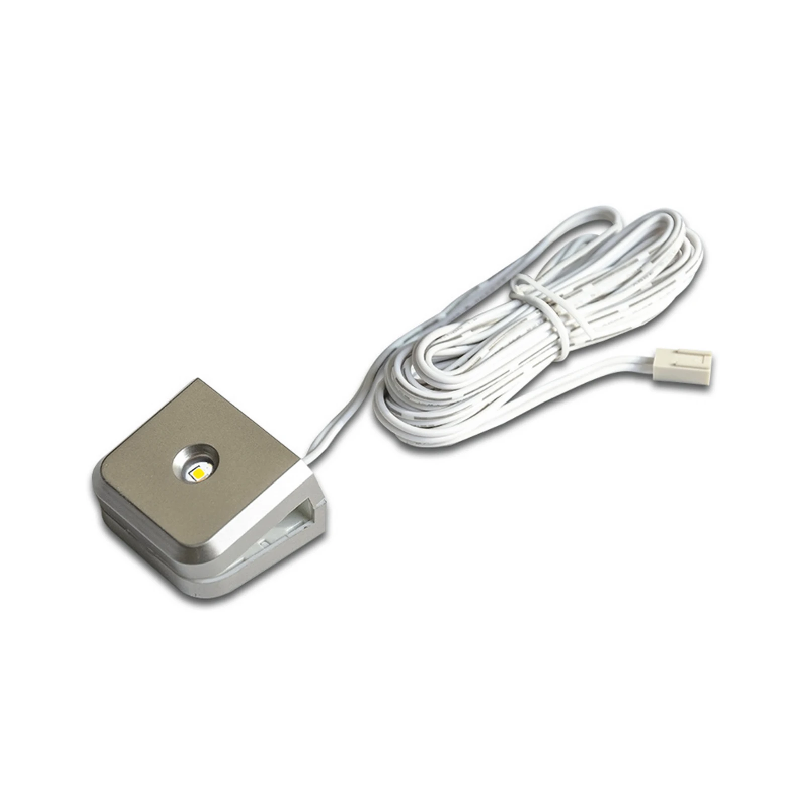 Clip LED pentru sticlă, gri, plastic, sus/jos, conector