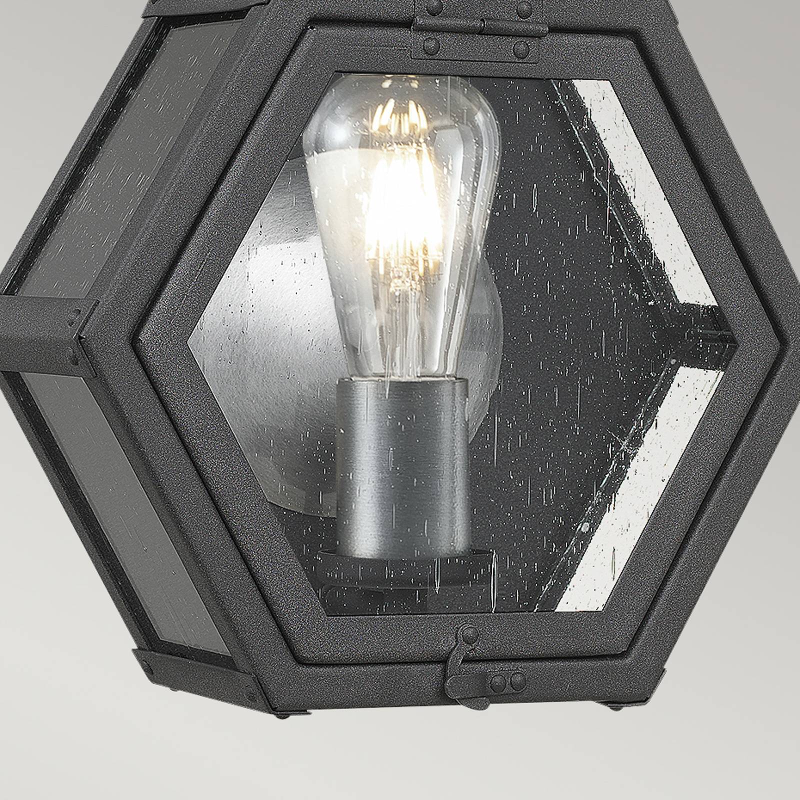 E-shop Vonkajšie nástenné svietidlo Heath šírka 26,7 cm čierna