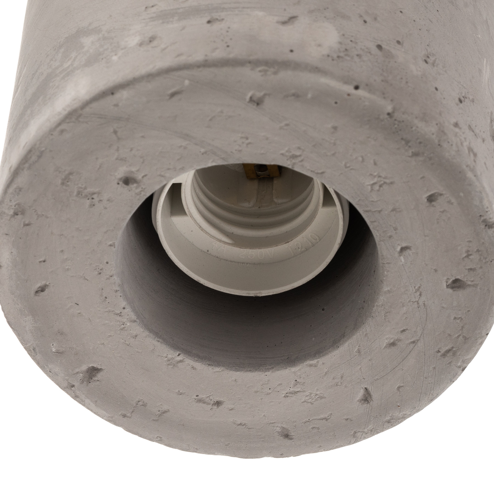 Akira ceiling light made of concrete, cylindrical
