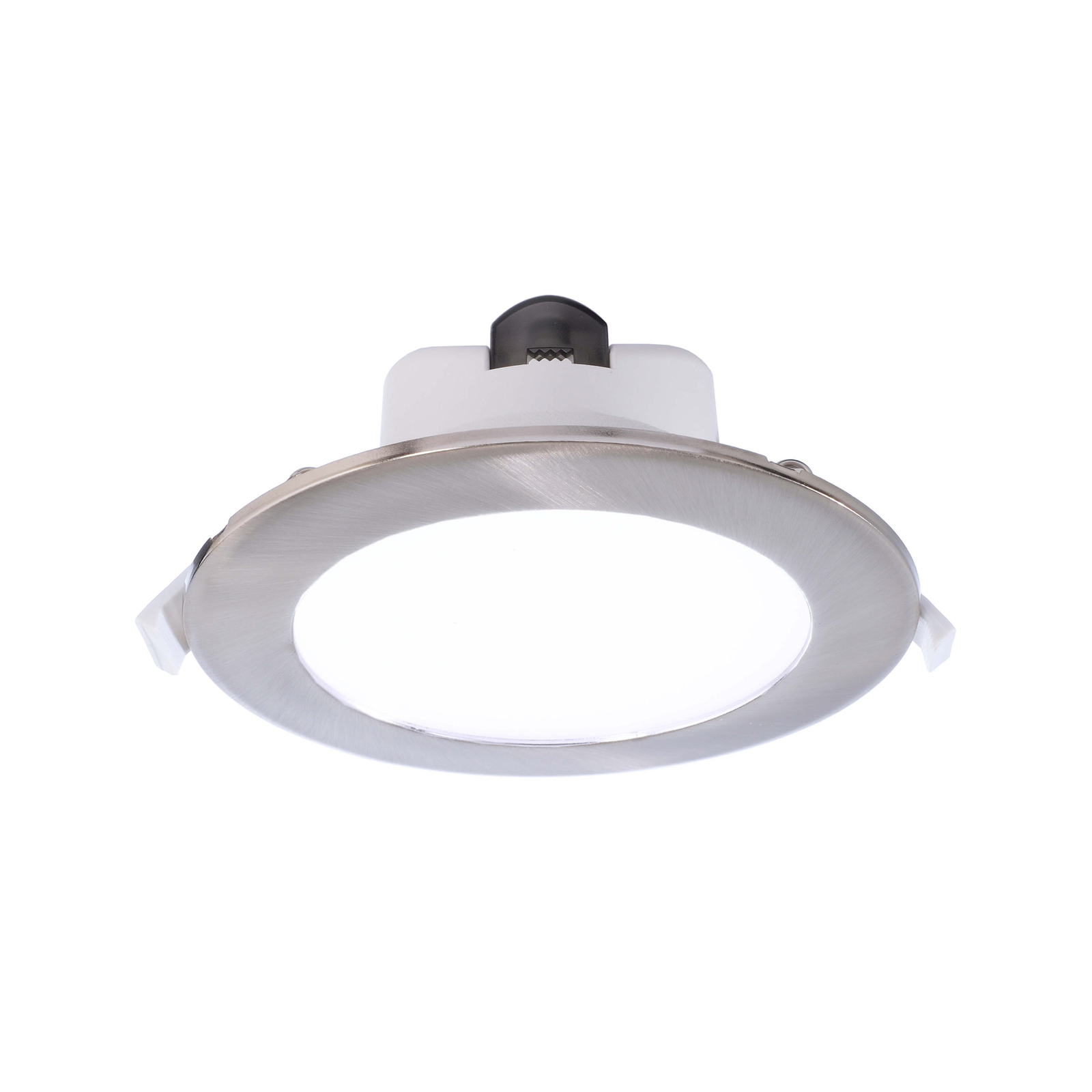 Acrux LED recessed ceiling light, matt silver, dimmable, CCT