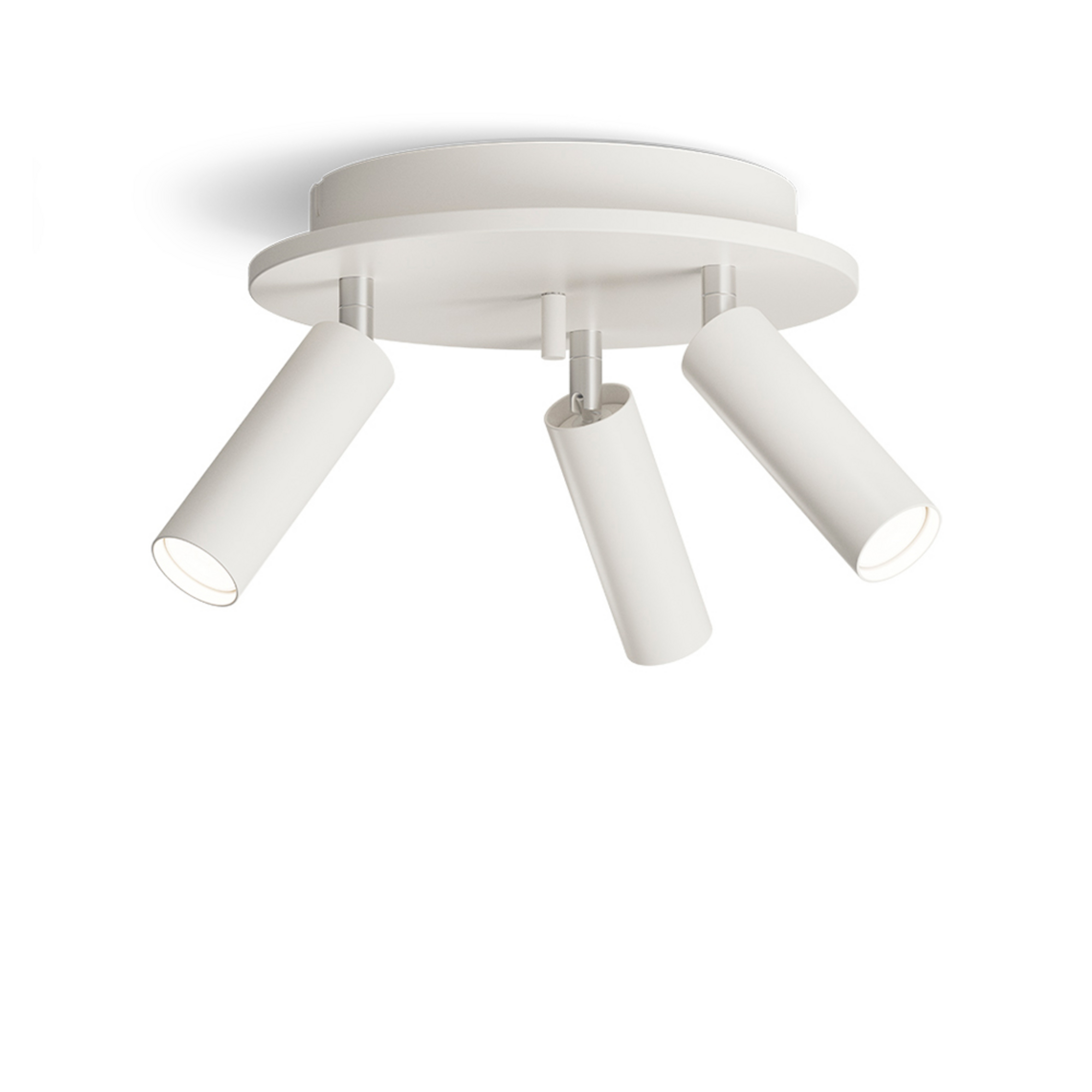 Pipeline 3 Ceiling Lamp Round Matt White - Herstal