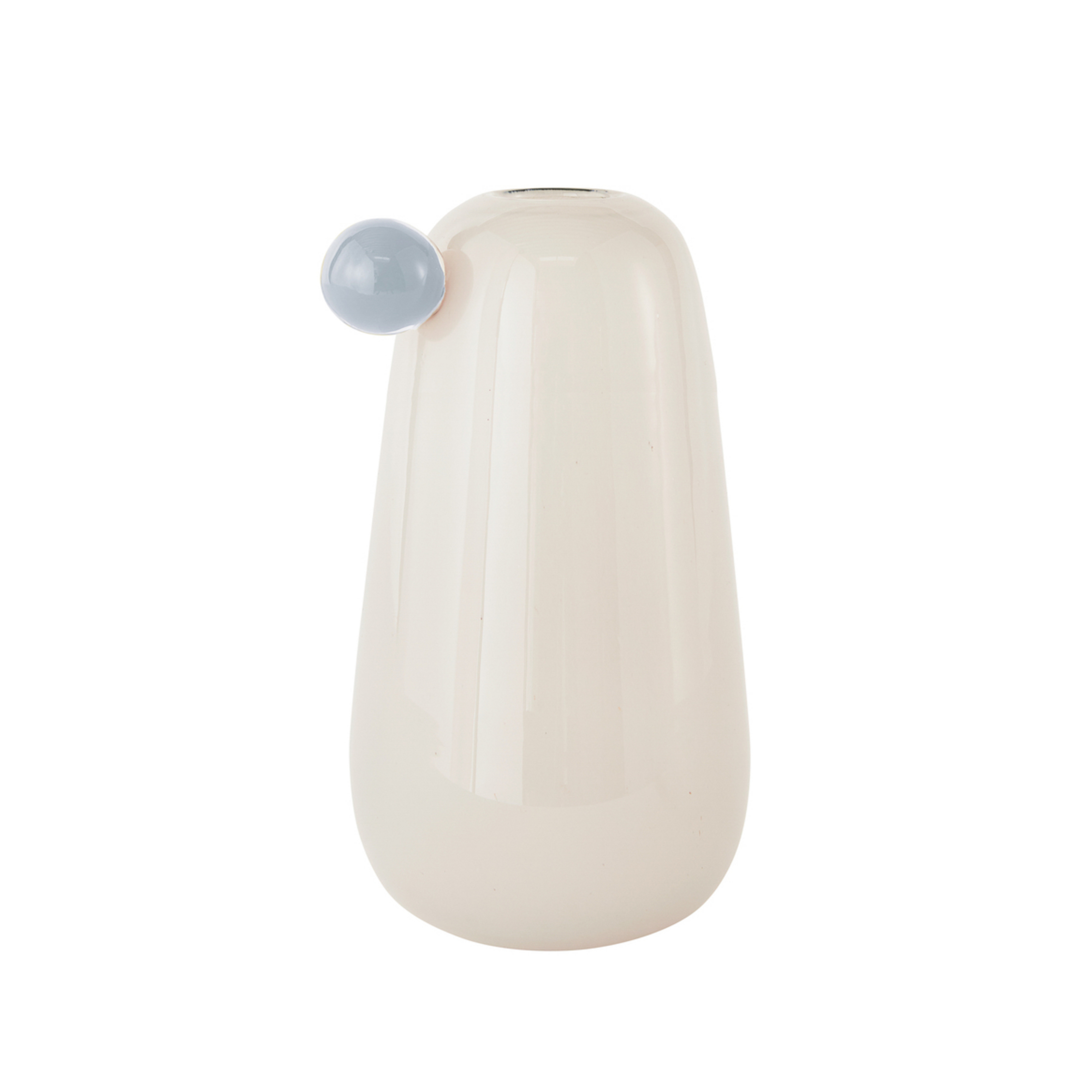 Váza Inka, biela/modrá, 34 cm, sklo – OYOY Living Design