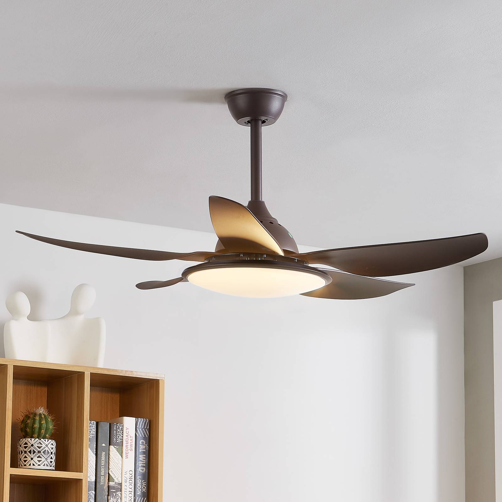 Starluna Kajima LED plafondventilator, koffiebruin