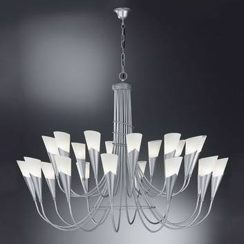 24-bulb silver chandelier CAMPAGNOLA