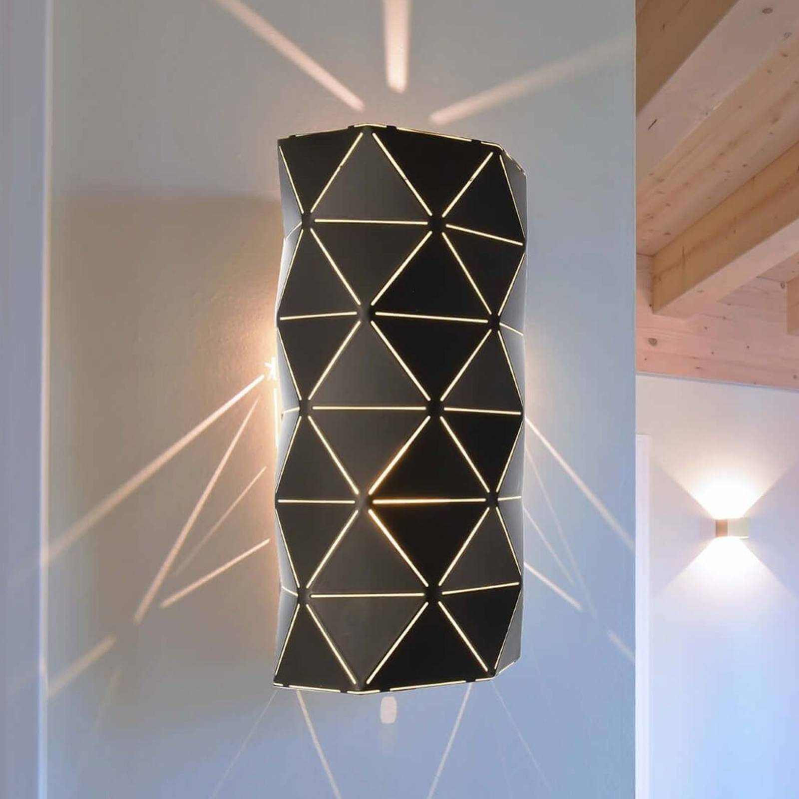 Wandlamp Asterope, zwart